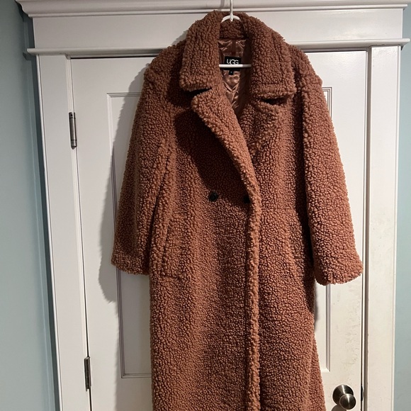 UGG Teddy Bear 🧸 Coat in Firewood. 🔥 🪵 XL Sold Out Color-way. - Picture 10 of 16